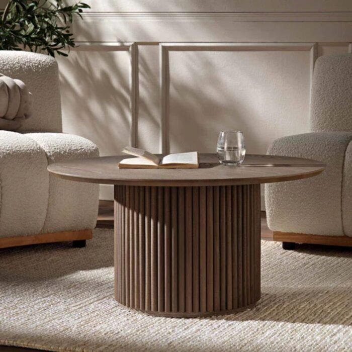 Round Pedestal Coffee Table - Image 1