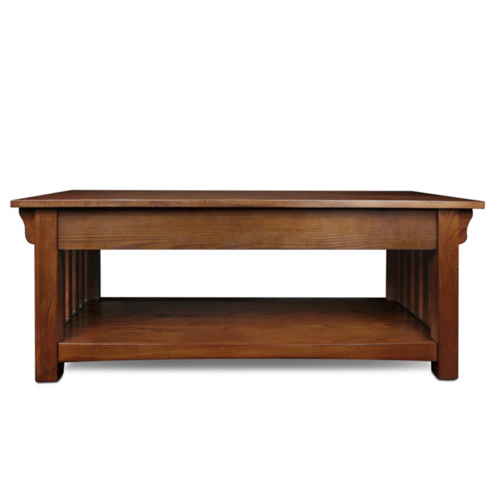 MetroSphere Solid Wood Coffee Table In Medium Oak - Image 11