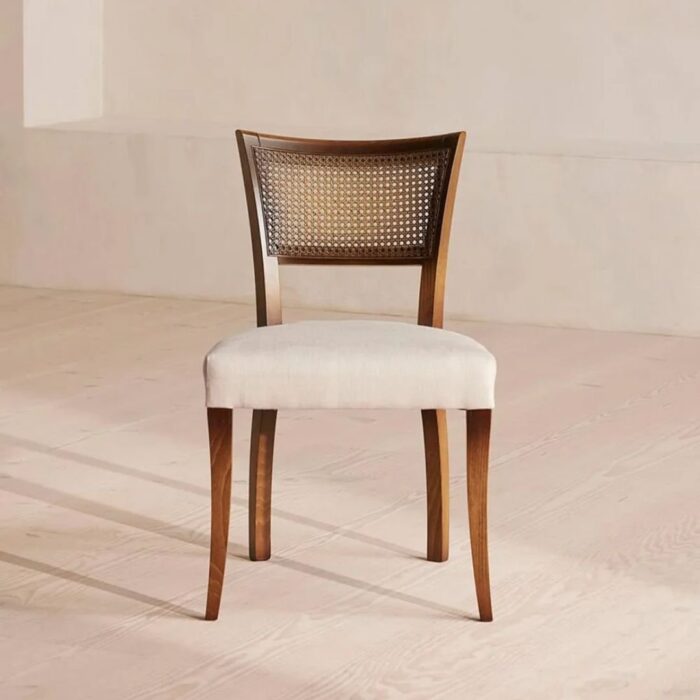 Wooden Cane Dining Chair Set of 2 - Image 4