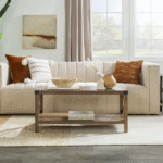 NovaBloom Designer Coffee Table With Open Storage Shelf, Elegant Wooden Texture And Strong Build - Image 2