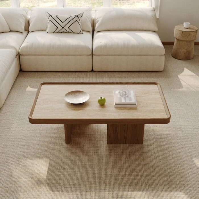 SerenEdge Luxurious Modern Living Table with Minimalist Look and Strong Wooden Construction - Image 3