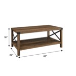NovaBloom Designer Coffee Table With Open Storage Shelf, Elegant Wooden Texture And Strong Build - Image 10