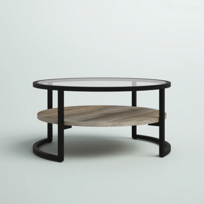 Contemporary Solid Wood Center Table With Wide Polished Top, Strong Frame And Decorative Modern Lifestyle Look - Image 4