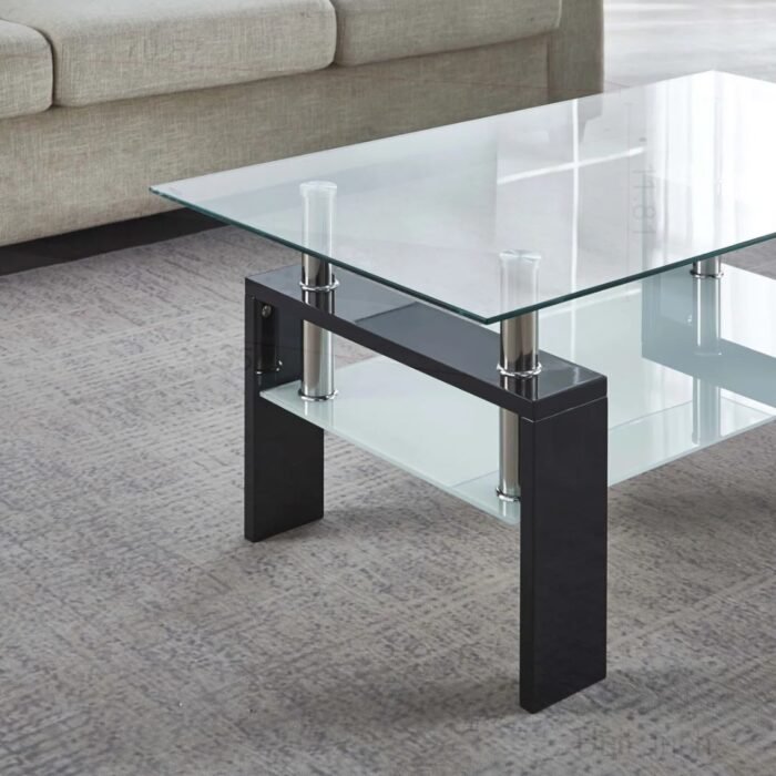 VistaHaven Living Room Table,Rectangle Coffee Table With Storage - Image 5