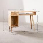 Harmony Dovetail Study Table with Storage - Image 2