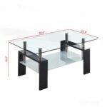 VistaHaven Living Room Table,Rectangle Coffee Table With Storage - Image 6
