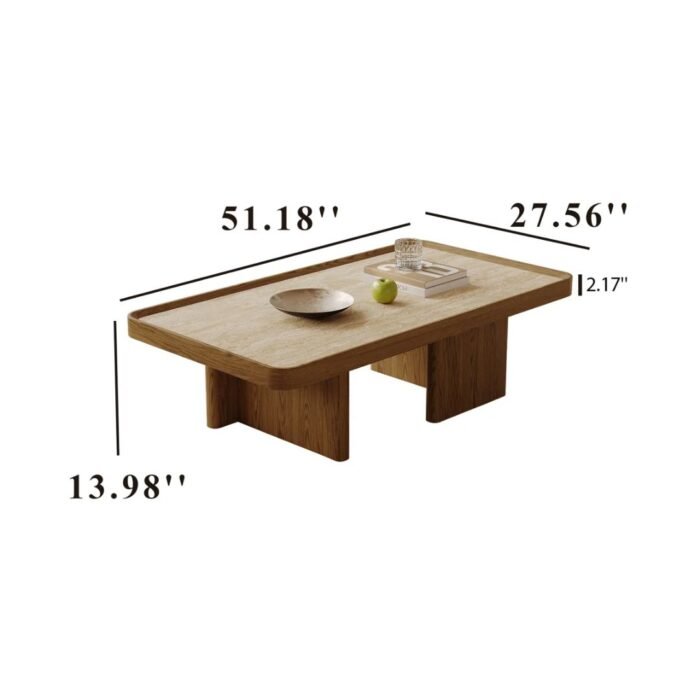 SerenEdge Luxurious Modern Living Table with Minimalist Look and Strong Wooden Construction - Image 5