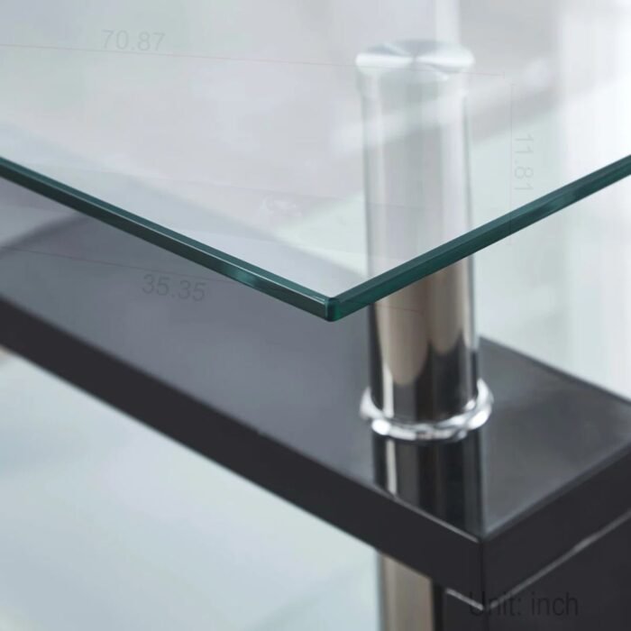 VistaHaven Living Room Table,Rectangle Coffee Table With Storage - Image 4