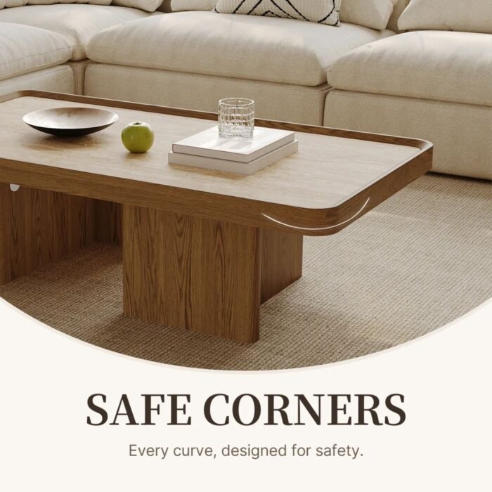 SerenEdge Luxurious Modern Living Table with Minimalist Look and Strong Wooden Construction - Image 6