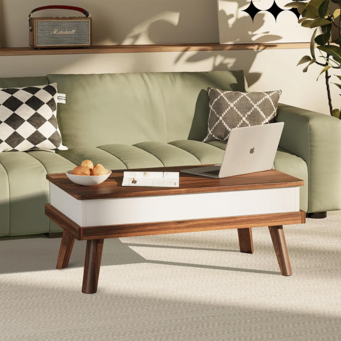 NexaForm Designer Coffee Table With Built-In Storage and Smooth Polished Surface - Image 1
