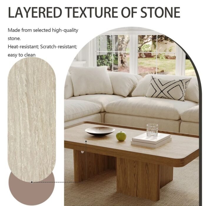 SerenEdge Luxurious Modern Living Table with Minimalist Look and Strong Wooden Construction - Image 7