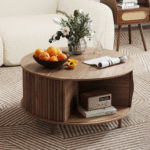 EchoForm Modern Round Coffee Table With Storage