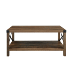 NovaBloom Designer Coffee Table With Open Storage Shelf, Elegant Wooden Texture And Strong Build - Image 4