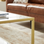 Prismora 39.4" W Rectangle Glass Top Coffee Table with Storage - Image 3