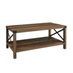 NovaBloom Designer Coffee Table With Open Storage Shelf, Elegant Wooden Texture And Strong Build - Image 3