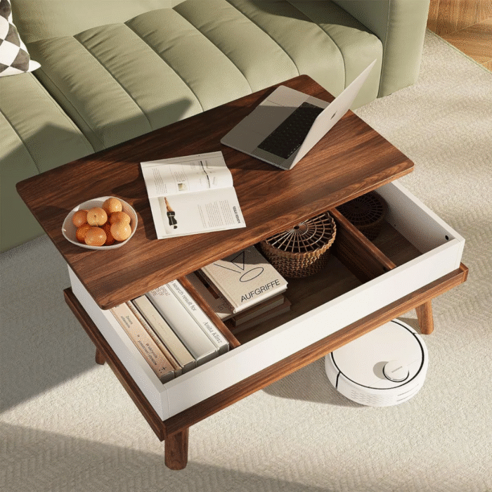 NexaForm Designer Coffee Table With Built-In Storage and Smooth Polished Surface - Image 4