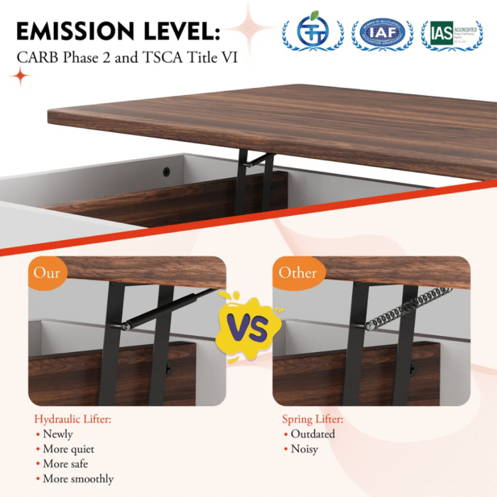 NexaForm Designer Coffee Table With Built-In Storage and Smooth Polished Surface - Image 6