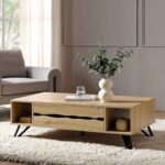 Wooden Oak Effect Coffee Table - Image 2