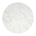 Ethereal Aura Marbled Wood Round Coffee Table - Image 6