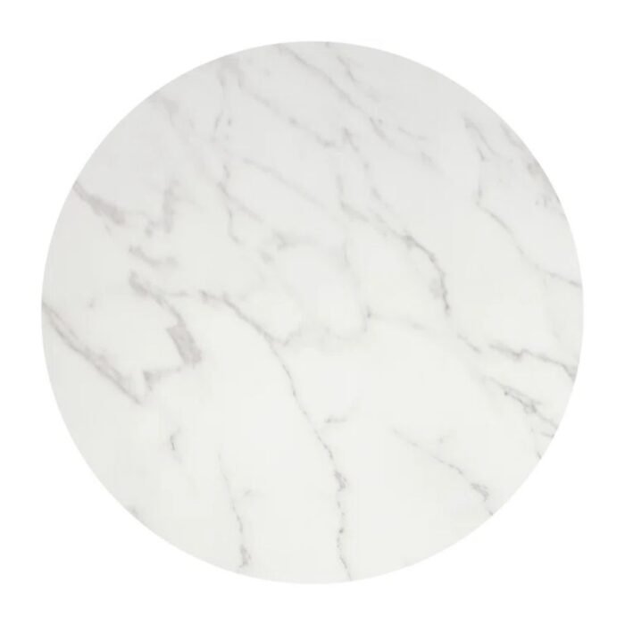 Ethereal Aura Marbled Wood Round Coffee Table - Image 6