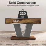 AuricNest Rustic Solid Wood Square Coffee Table with Vintage Charm - Image 5