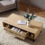 Wooden Oak Effect Coffee Table - Image 3