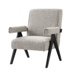 Black Oak Frame Accent Chair - Image 3
