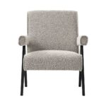 Black Oak Frame Accent Chair - Image 4