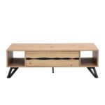 Wooden Oak Effect Coffee Table - Image 4
