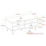 Nordora Stylish Wooden Living Room Table With Smooth Finish - Image 8