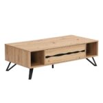 Wooden Oak Effect Coffee Table - Image 5