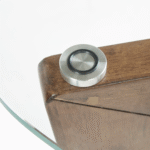 Tranquil Premium Glass Top Coffee Table With Solid Wood Frame and Elegant Contemporary Design For Living Room - Image 6