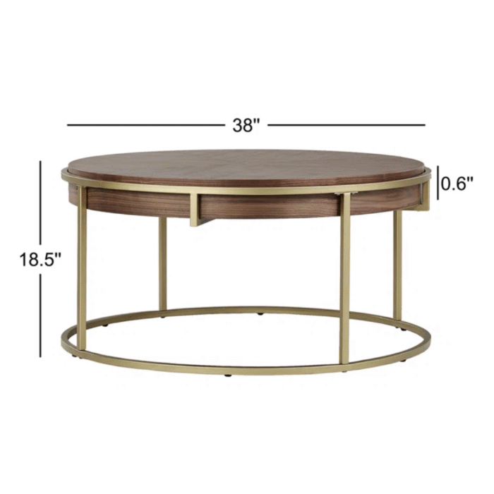 VistaGlow Premium Wooden Center Table With Spacious Top, Sleek Finish And Modern Minimalist Living Room Design - Image 6