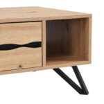 Wooden Oak Effect Coffee Table - Image 8