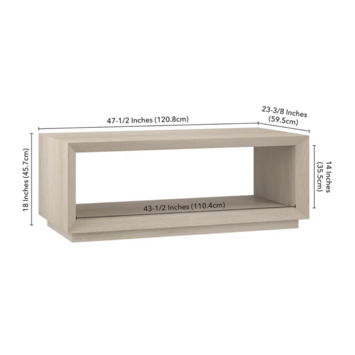 AuraStone Premium Solid Wood Coffee Table With Smooth Polished Finish And Elegant Contemporary Design - Image 6
