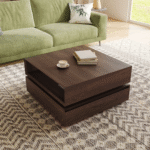 Elementra 31.5'' Square Rotatable Wood Coffee Table With Open Storage Space - Image 2