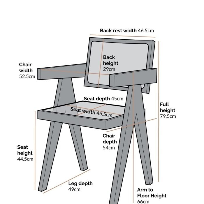 Buco Cane Rattan Solid Wood Dining Chair - Image 8