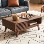 Velora Luxe Premium Handcrafted Coffee Table With Hidden Storage, Spacious Wooden Top And Elegant Modern Living Room Design