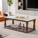 ArdenCraft Coffee Table with Storage Shelf for Living Room - Image 3