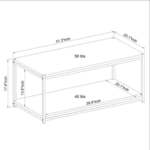 Sculptora Coffee Stand Table with Storage - Living Room Center Table - Image 8