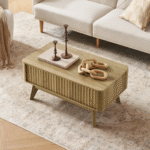 TerraBloom Premium Solid Wood Coffee Table With Spacious Surface, Contemporary Design And Elegant Living Room Styling - Image 3