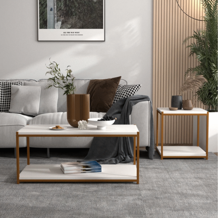 Sculptora Coffee Stand Table with Storage - Living Room Center Table - Image 5