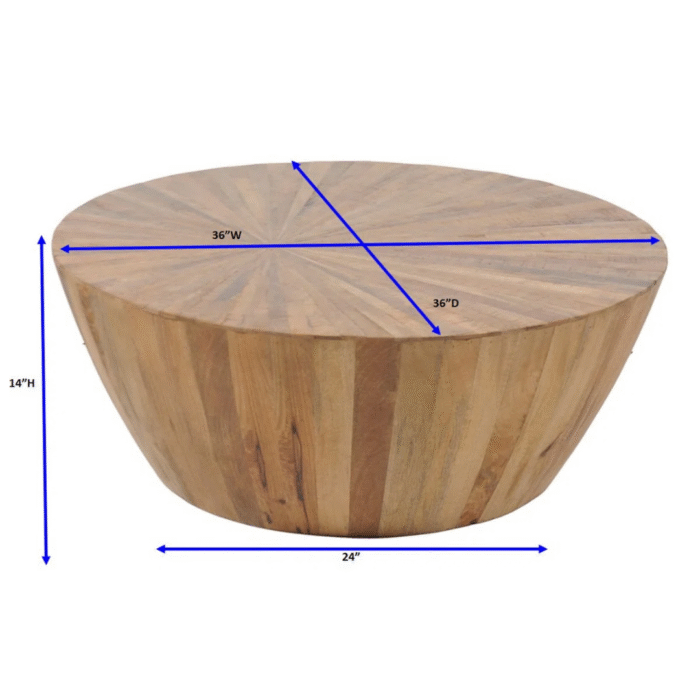 Eclipse Handcrafted Nesting Coffee Table Set With Sleek Wooden Base and Contemporary Minimalist Look - Image 6