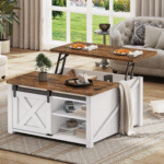 TimberGlow Solid Wood Coffee Table With Wide Surface, Polished Finish And Contemporary Minimalist Living Room Design - Image 2