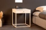 White Frame With Drawer Bedside Table - Image 2