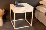 White Frame With Drawer Bedside Table - Image 4