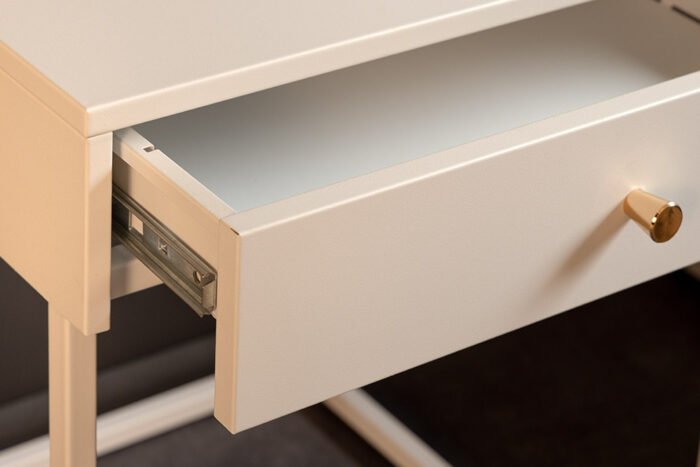 White Frame With Drawer Bedside Table - Image 6