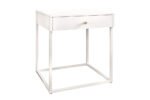 White Frame With Drawer Bedside Table - Image 9