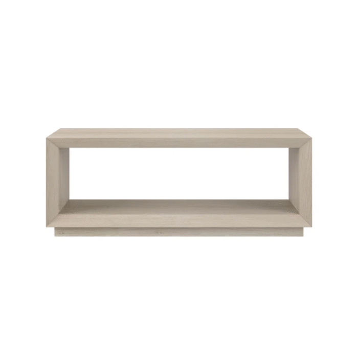 AuraStone Premium Solid Wood Coffee Table With Smooth Polished Finish And Elegant Contemporary Design - Image 3
