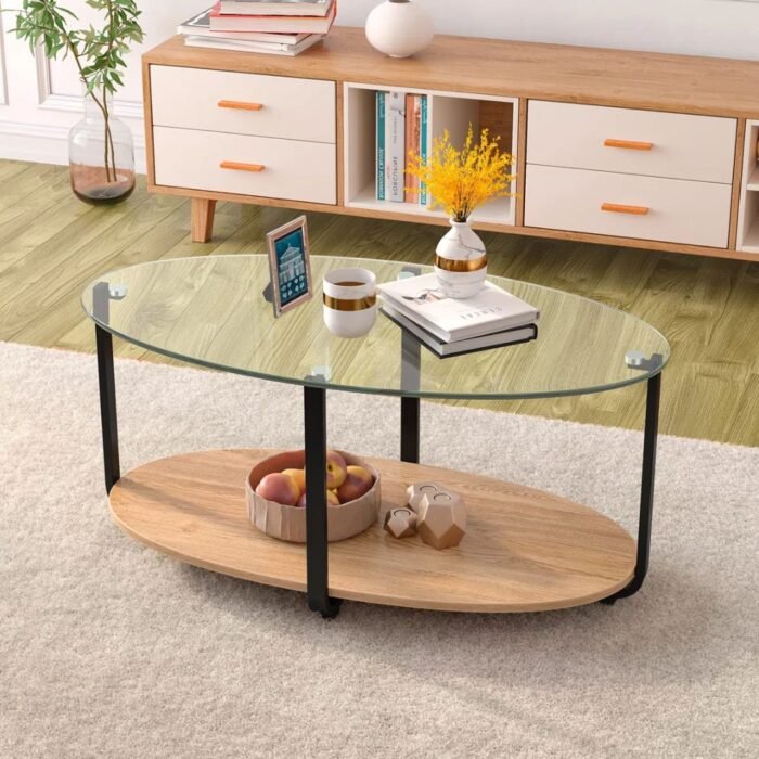 SerenEdge Elegant Solid Wood Living Table With Smooth Finish and Stylish Minimalist Design For Living Rooms - Image 4